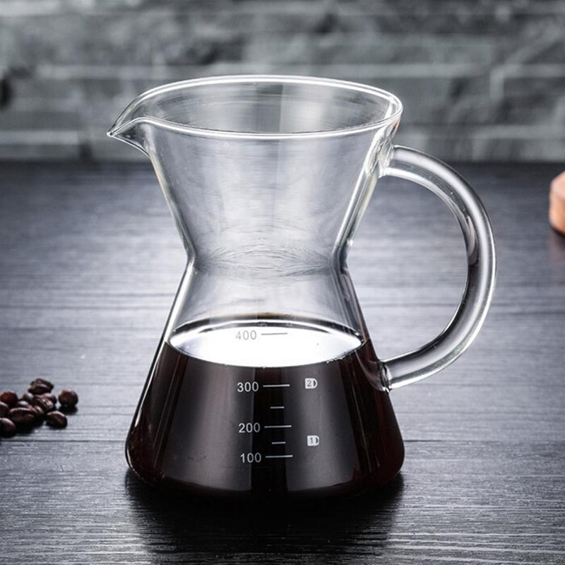 400Ml Pour Over Coffee Maker Drip Thicken Glass Container Hand