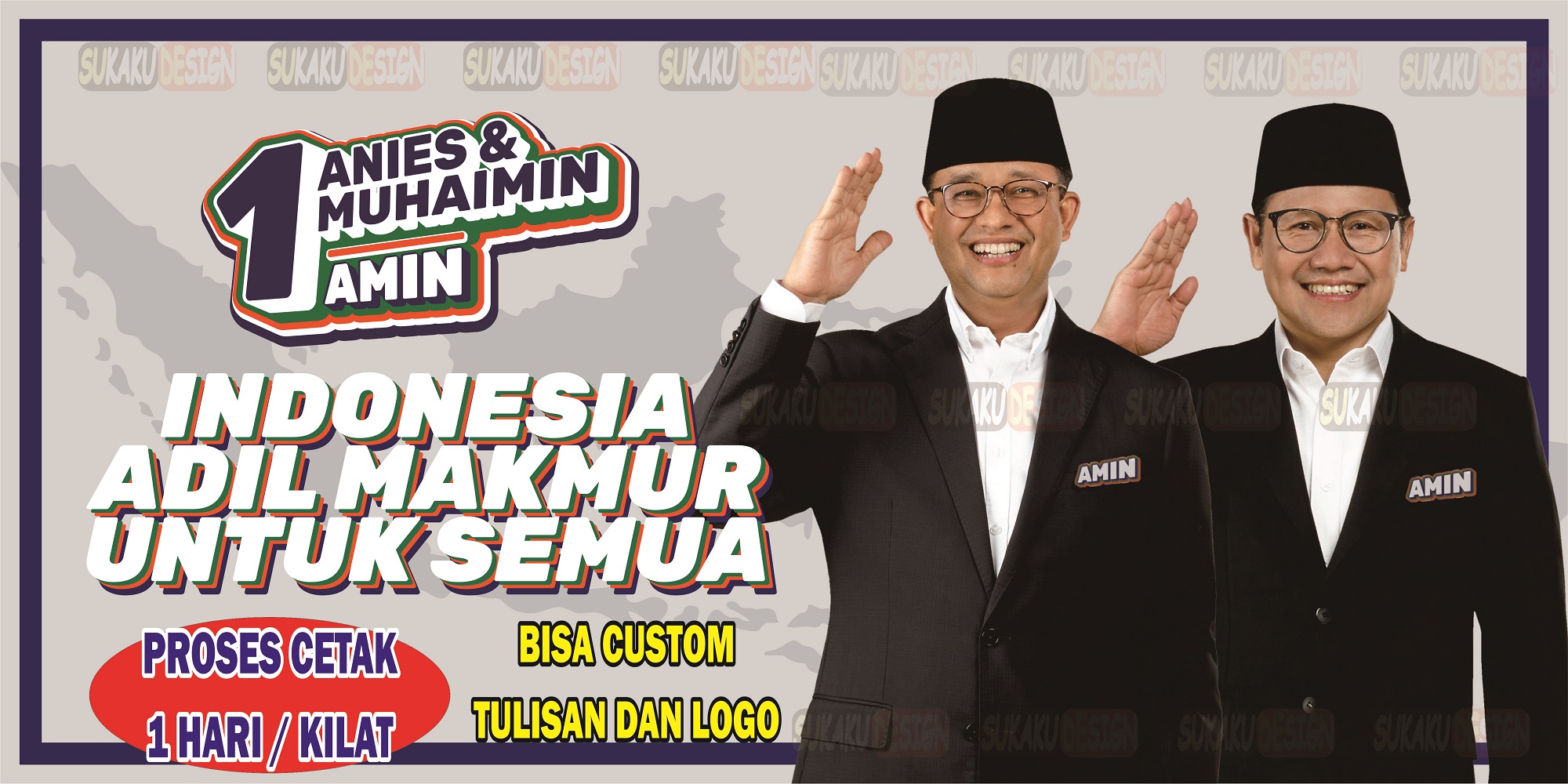 BANNER SPANDUK ANIS MUHAIMIN AMIN 2024 | Lazada Indonesia