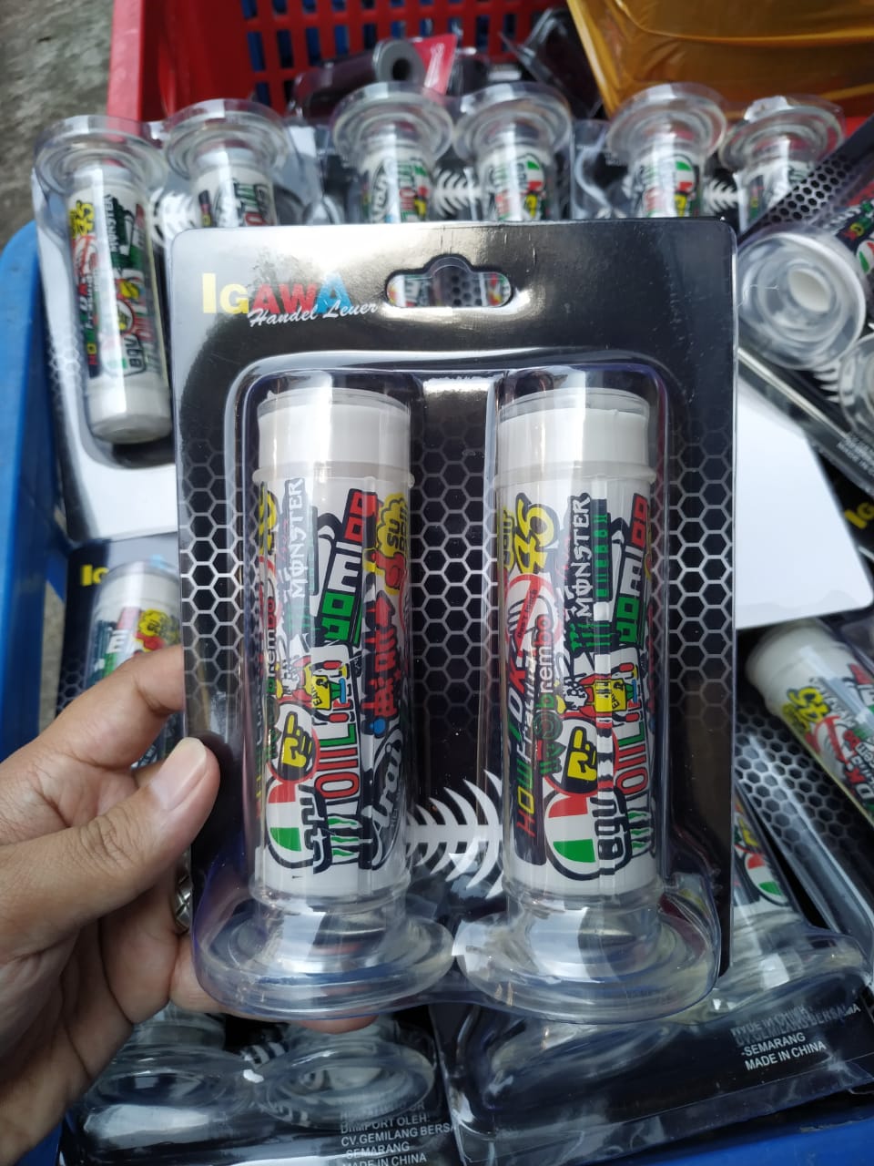 [ REAL PICTURE ] Hand Grip Motor Variasi Terbaru Model Transparan Gambar Kartun IMPORT
