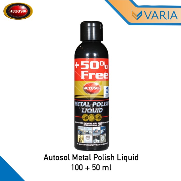 Autosol Metal Polish Liquid 100 ml + 50 ml Pembersih Poles Logam