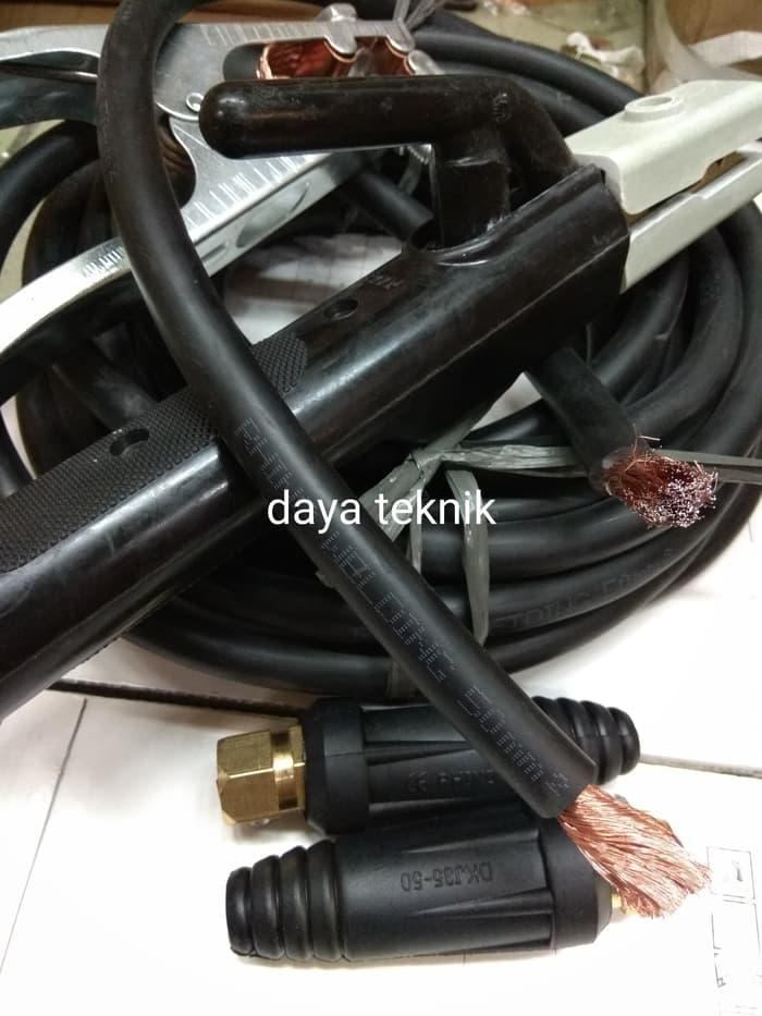 STANG LAS SET KABEL 50MM HITAM - KABEL MESIN LAS 5METER 50MM SET