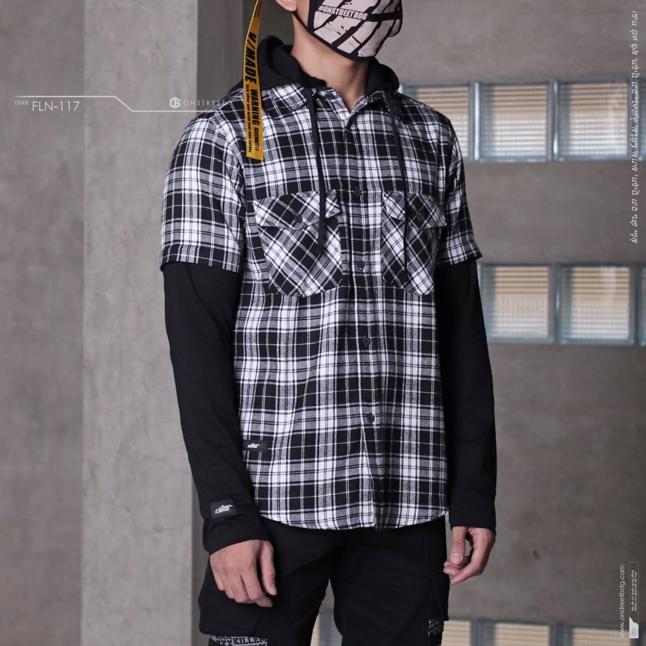 ONSTREET KEMEJA FLANNEL HOODIE DOUBLE 