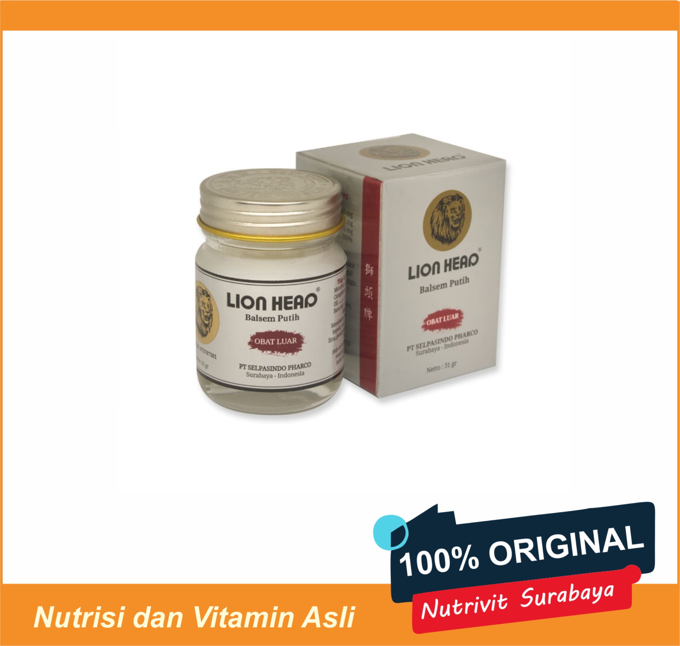 Lion Head Balsem Putih Cap Singa | Lazada Indonesia
