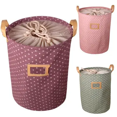 Waterproof Laundry Basket Gift Bag Clothes Storage Basket Home Clothes Bucket Children'S Toys Storage Laundry Basket Green