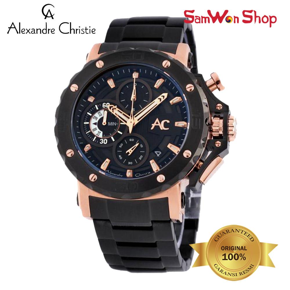 ALEXANDRE CHRISTIE AC 9205 MCBBRBA CHRONOGRAPH BLACK DIAL 100% ORIGINAL