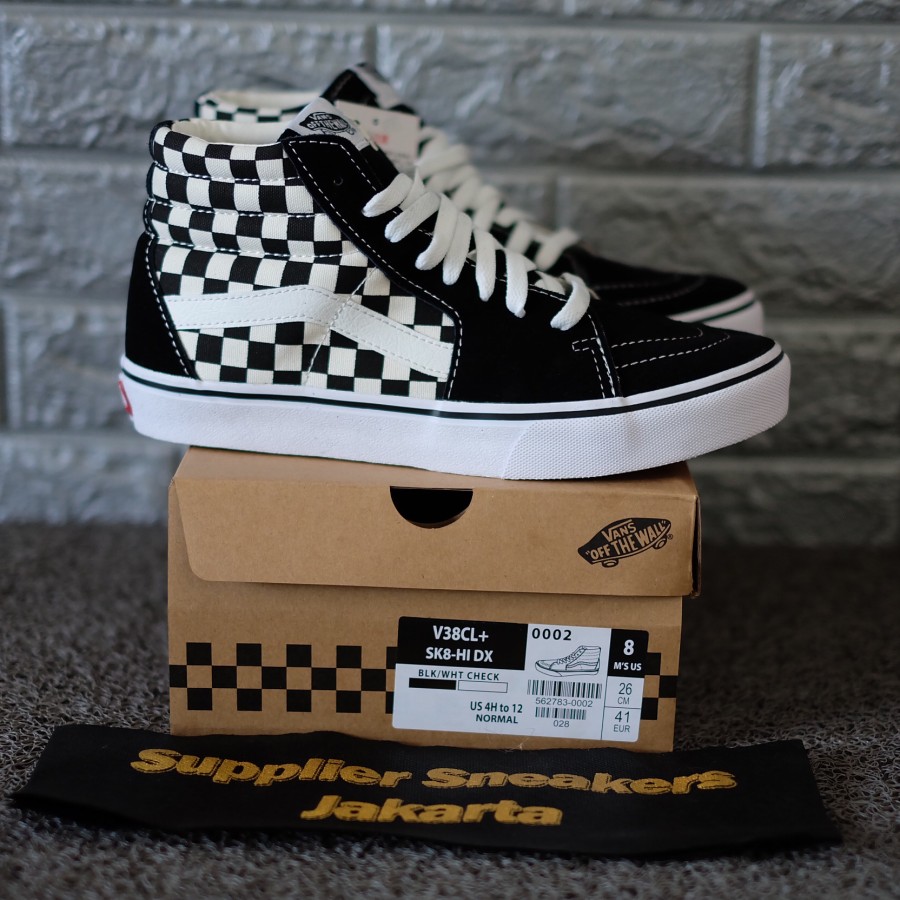 checkered high tops vans