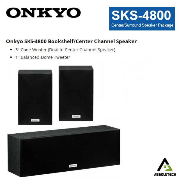 Onkyo SKS-4800 Center surround speaker package Kabel Hifi