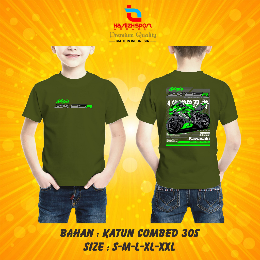 Kaos Baju Anak Motor KAWASAKI NINJA ZX25R V.2 bisa COD (BAYAR DITEMPAT