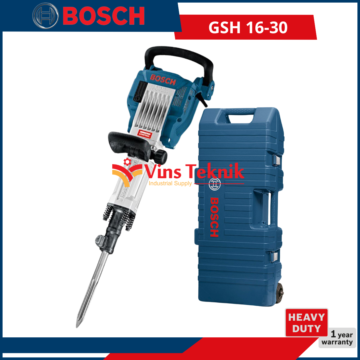 Mesin Bor Bosch Gsh 1630 Demolition Hammer With Hexagon GSH1630