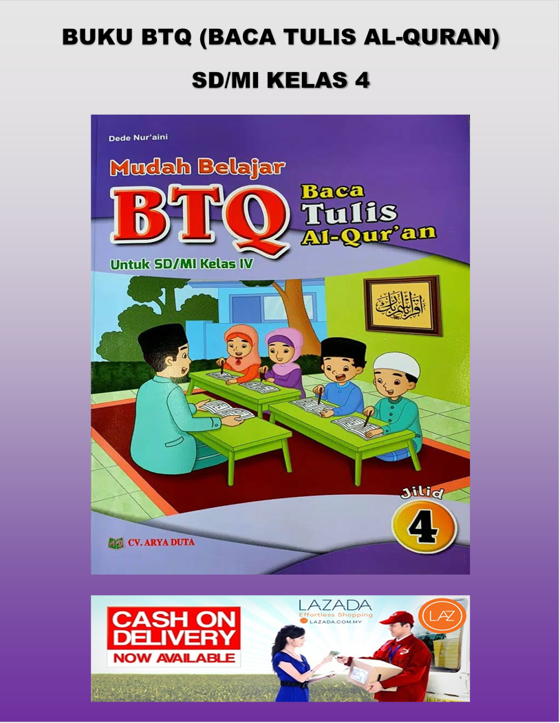 Paket Buku BTQ Kelas 4 Sd/mi "Arya Duta" #buku Pendidikan#buku Sd#buku ...