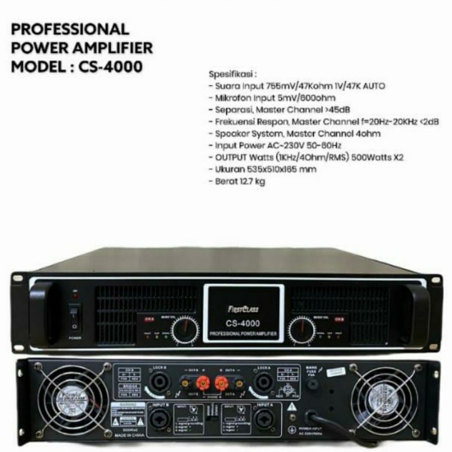 POWER AMPLIFIER FIRSTCLASS CS 4000 ORIGINAL Lazada Indonesia