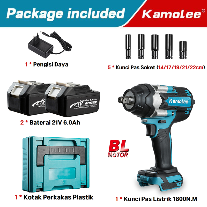 [Dapat Membuka Ban Truk] Kamolee Tool DTW700 1800N.m Torsi Tinggi ...