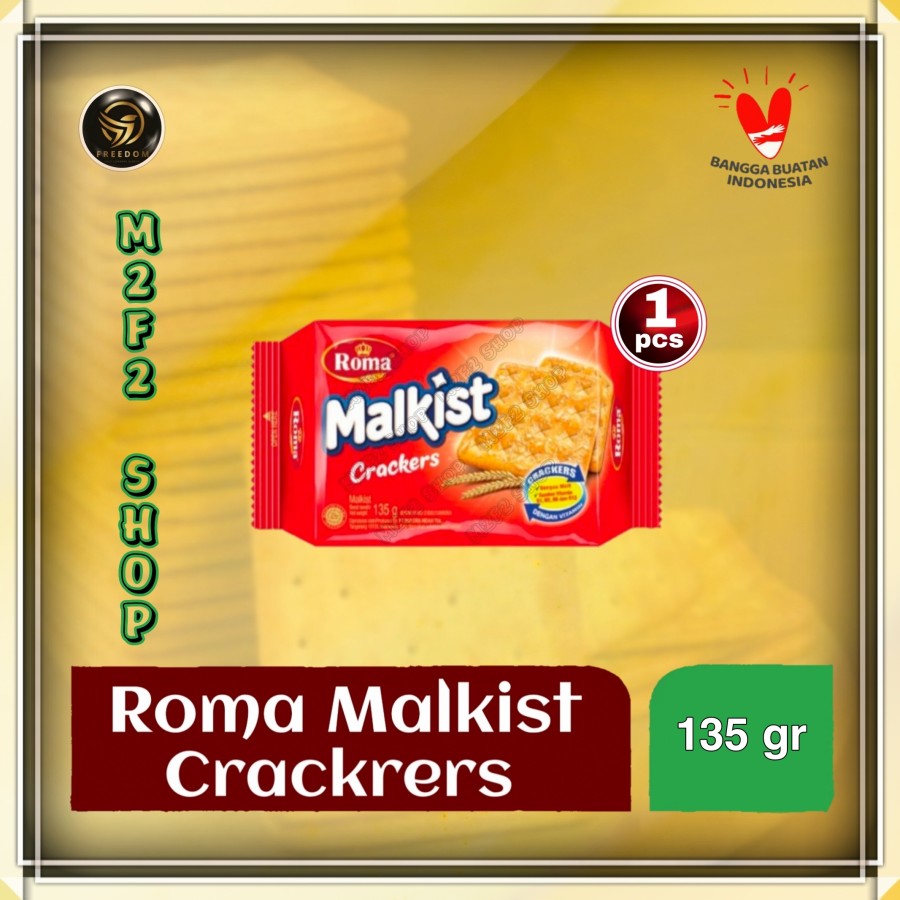 Roma Biskuit Malkist Kreker Malkist Crackers 135 gr (Kemasan Satuan