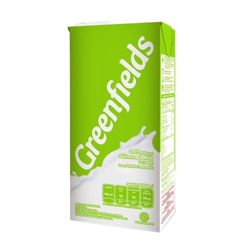 Greenfields Skimmed Milk 1 liter - Susu UHT Greenfield 1 litre Skim ...