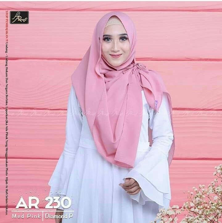 Hijab Arrafi AR 230 Med Pink Jilbab Instan Ar Rafi Pashmina Instan Pastan Khimar