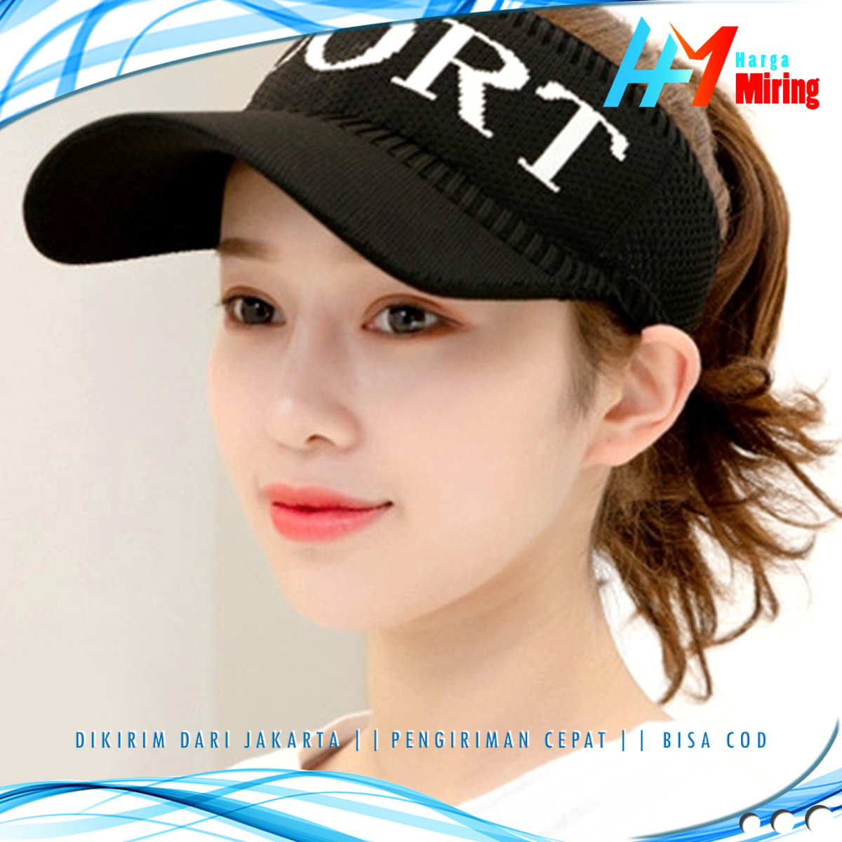 L5 - R76 Topi Golf Tennis Rajut Katun 