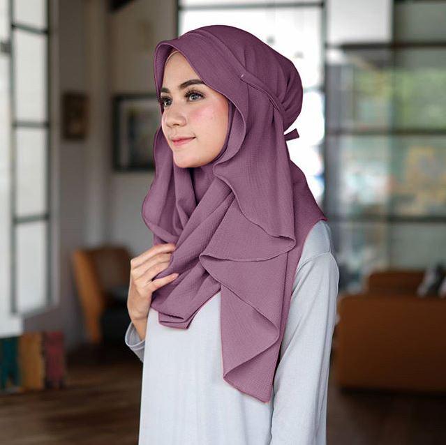 Aura Instan Hijab - Black / kerudung / hijab instant / pashmina insant / jilbab murah praktis simple / hijab instan kekinian