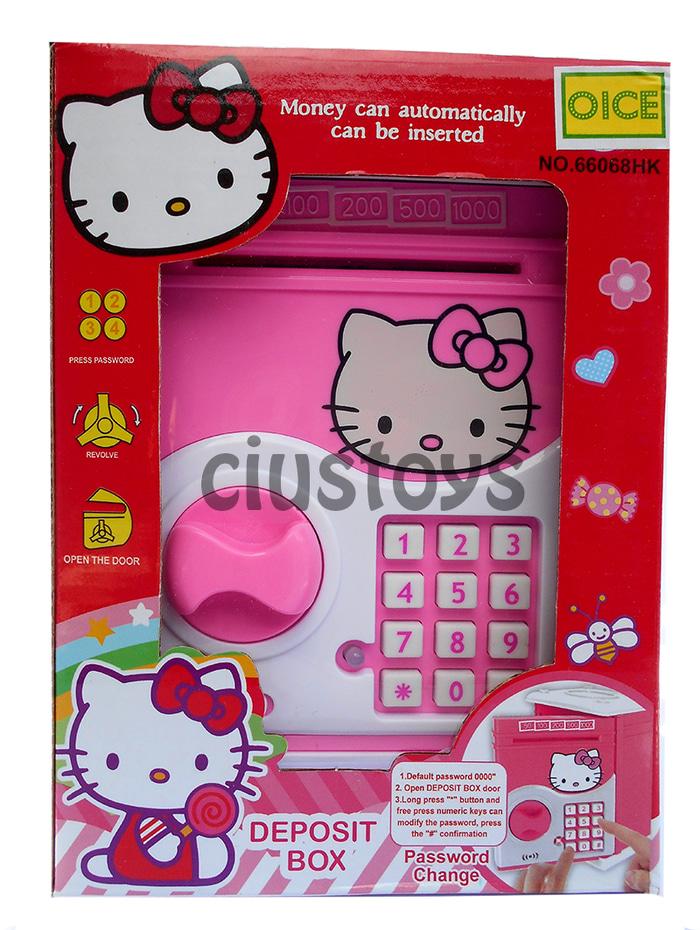 CELENGAN BRANKAS HELLO KITTY - KADO MAINAN ANAK EDUKASI ATM MINI