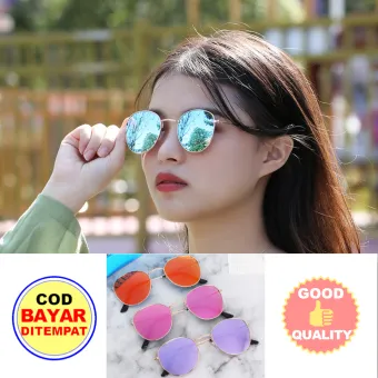 Kacamata Fashion Korea Pria Wanita Unisex Import Murah Kacamata Hitam Wanita Model Korea Mewah Bahan Metal Warna Warni Kacamata Gaya Keren Trendy