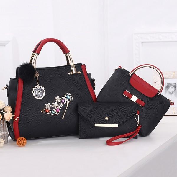 Tas alexia lenore set 3in1 Handbag 3in1 Tas branded batam Tas import batam Tas paket wanita Handbag mewah elegan Tas sepatu cinderella Tas kerja wanita Tas pesta SQ2577 OPC2577 Shoppingqueen.os