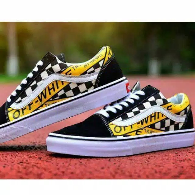 off white and black vans