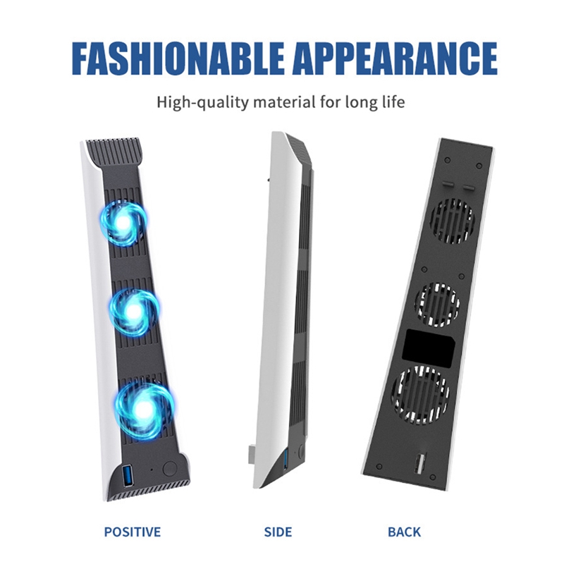 Cooling Fan for Ps5 Console Temperature Exhauster USB External Cooler Fan for PS5 Digital Edition / Ultra HD Console