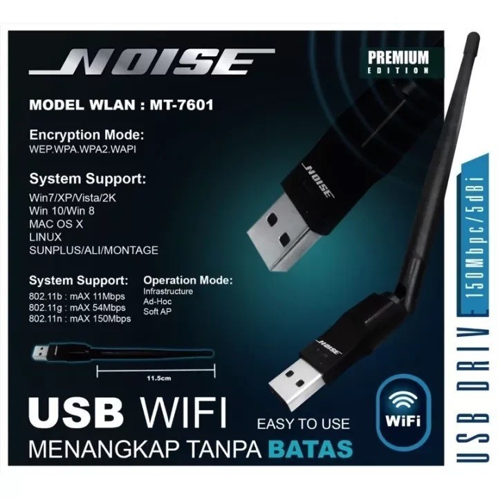 JILLIAN Mini Usb Adattatore Wifi 150mbps 2db Wifi Dongle Mt7601