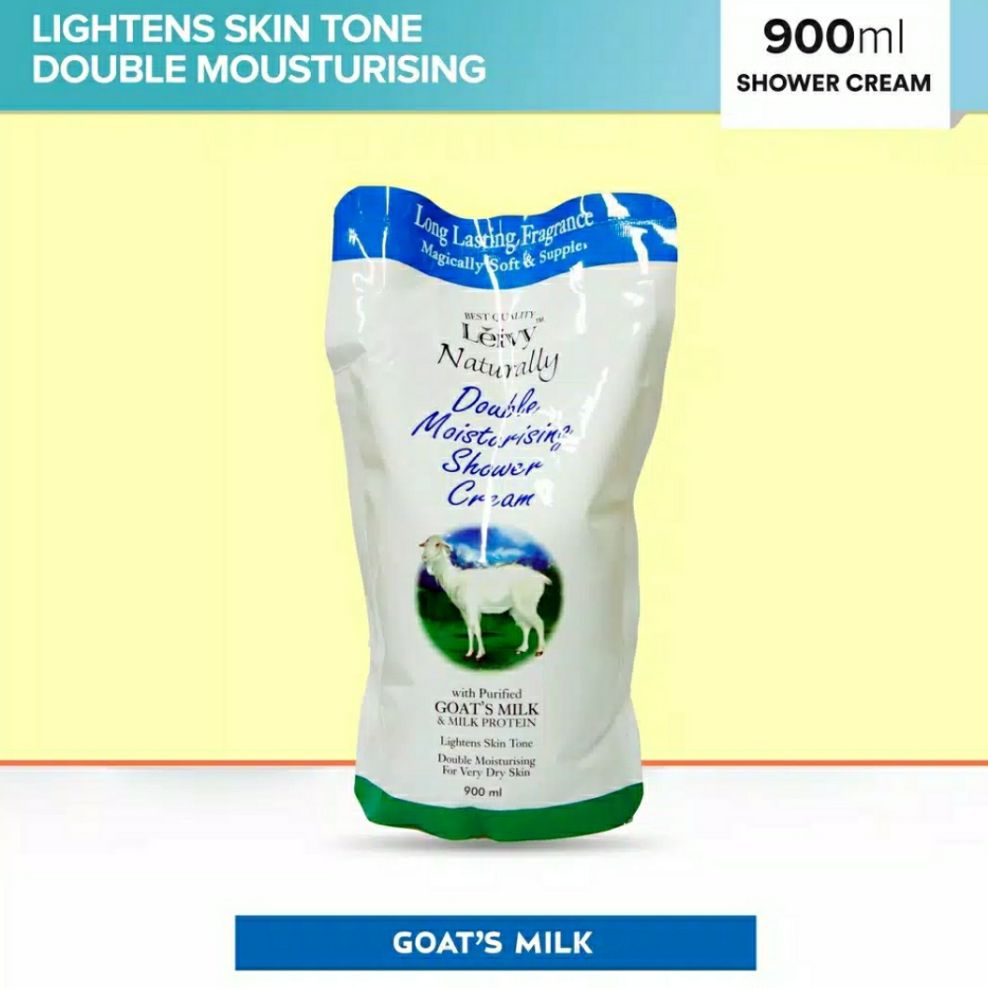 Leivy Shower Cream Goat'S Milk 900 ml / sabun mandi /body wash