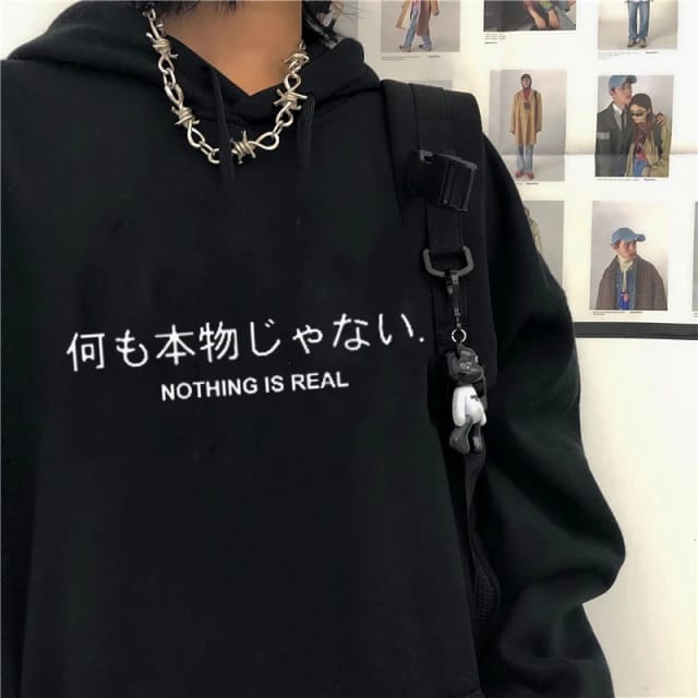 NOTHING IS REAL HOODIE CREWNECK SWEATER 