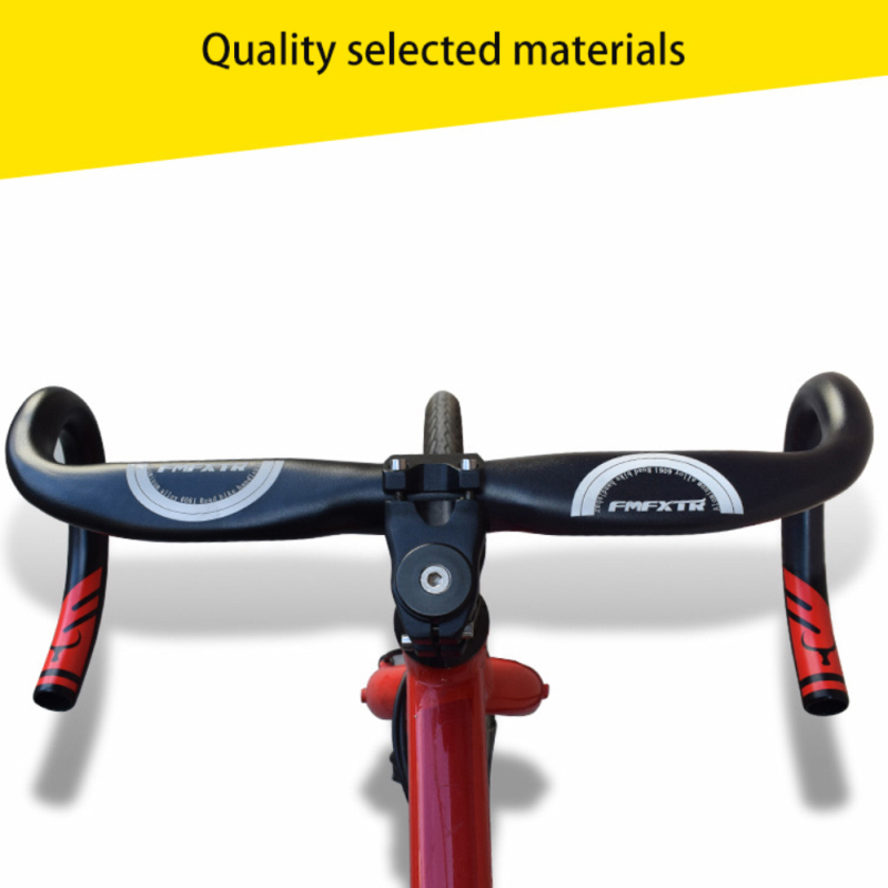 Road Bike Bent Handlebar Racing Aluminium Handlebar Folding Deadbike 31.8-420mm Bent Handlebar carbon fiber handlebars