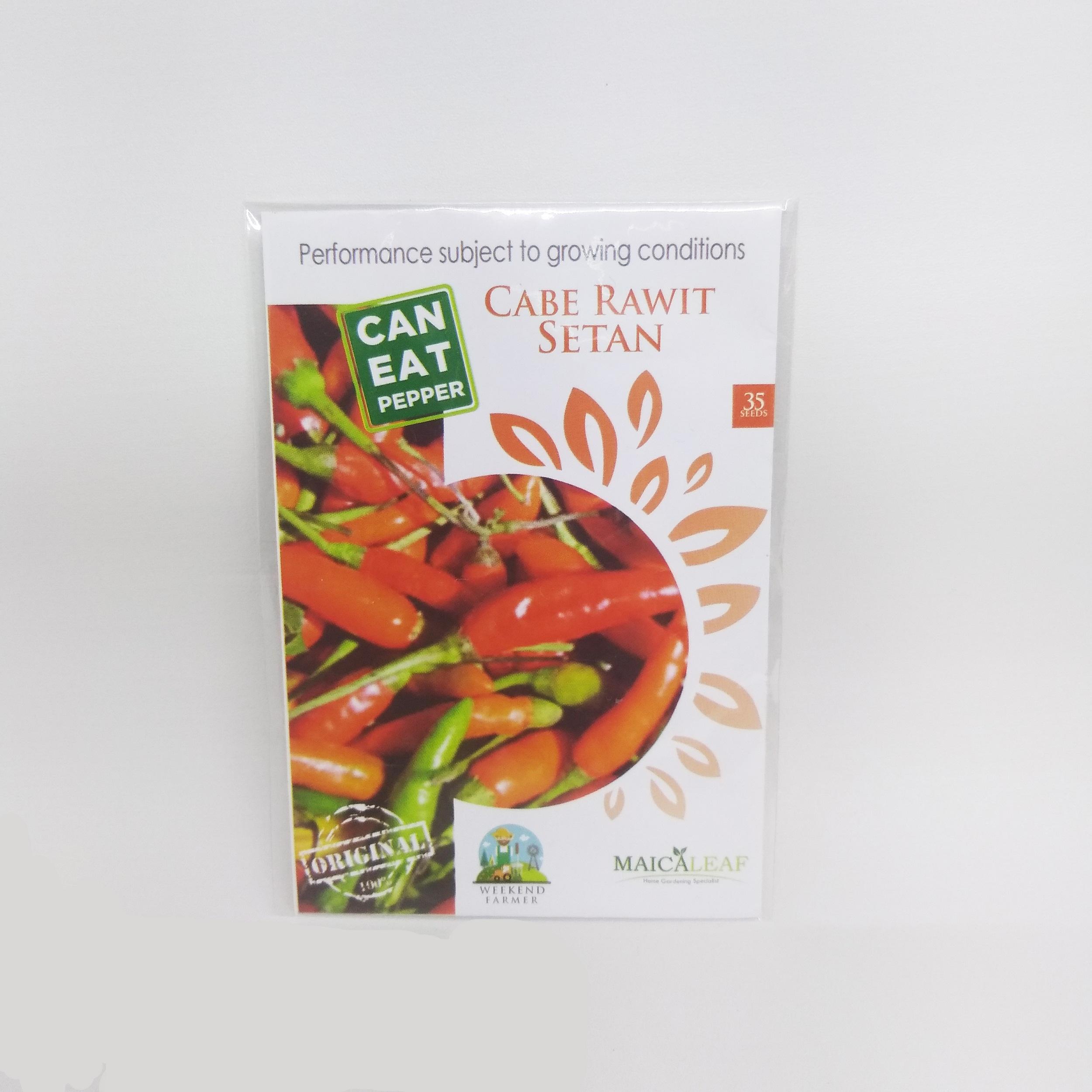 PALING LAKU BENIH BIBIT BIJI CABAI CABE RAWIT SETAN MERAH TERPEDAS MERK MAICA LEAF ORIGINAL