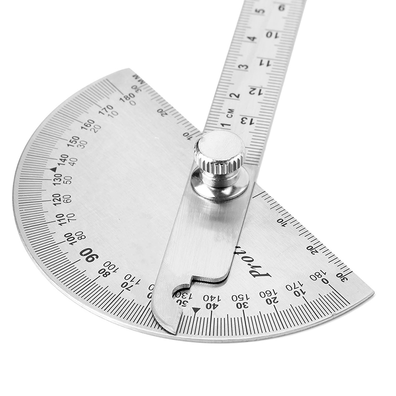 NEW ARRIVAL SUN 15cm 180 Degree Adjustable Protractor multifunction stainless steel angle ruler