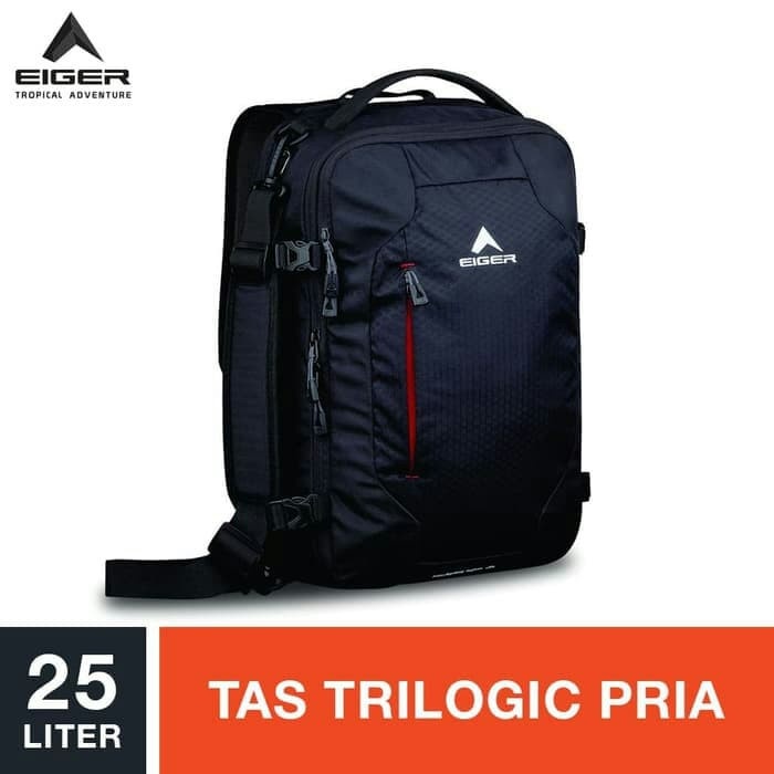 Eiger Official Navigator Exios Trilogic Bag L Black Tas Trilogic