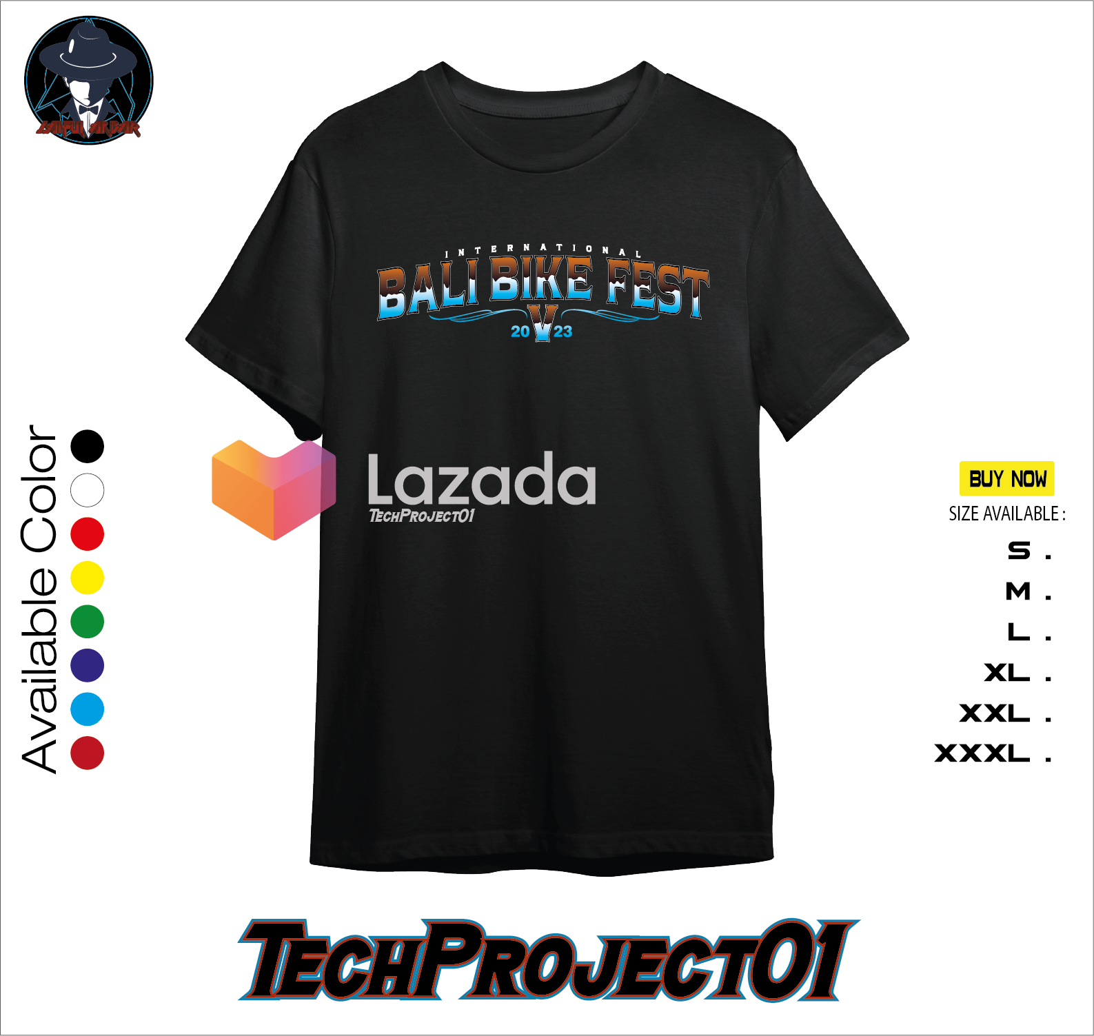 Tshirt Kaos Bali Bike Fest V 2023 Harley Davidson HDCI Event 
