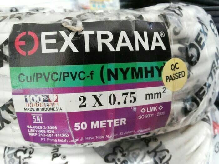 Kabel Extrana 2x0,75 serabut/ kabel listrik 2x0.75 bukan eterna suprem
