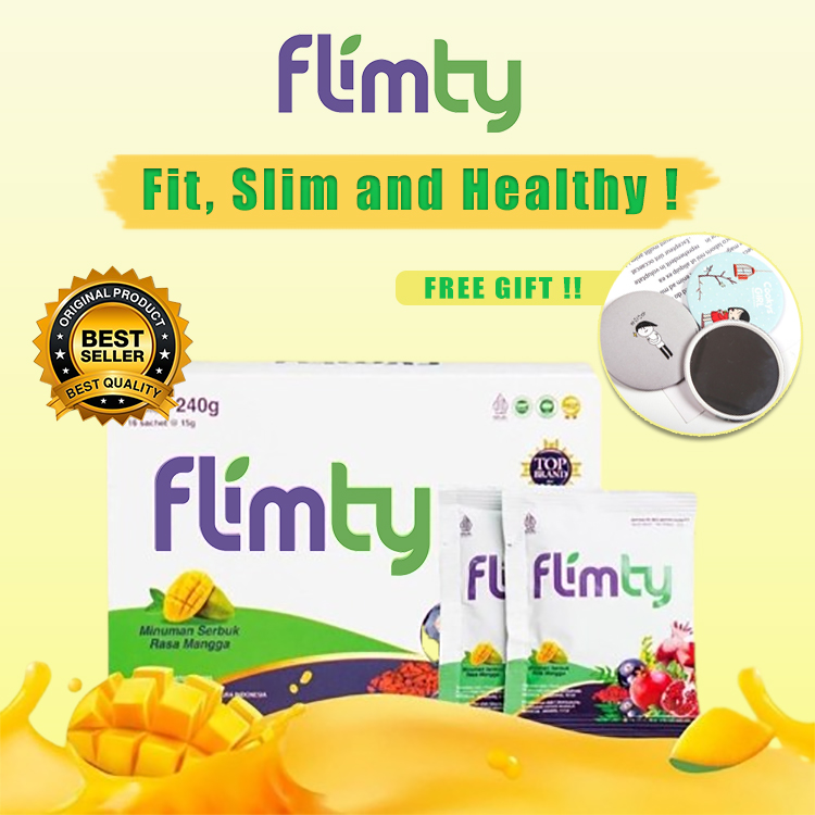 Flimty Fiber Antioksidan isi 16 sachet dengan 3 varian rasa Mangga ...