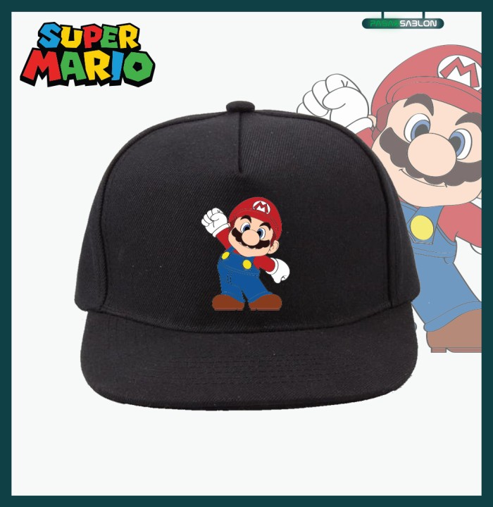 Topi Snapback Hip Hop Bare Super Mario 