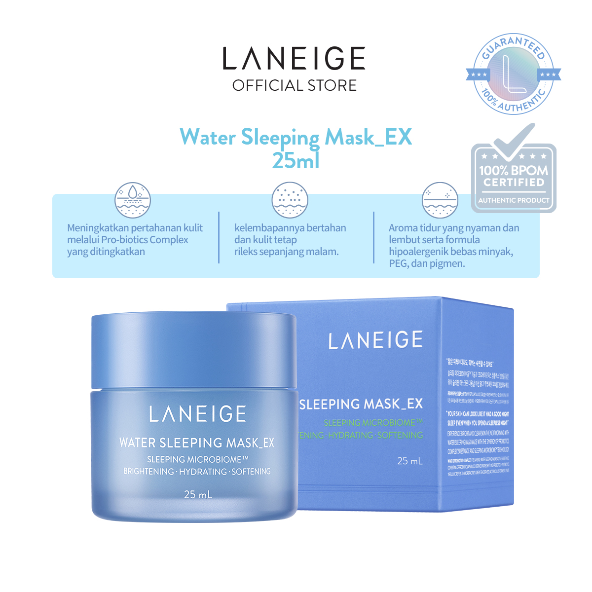 LNG Water Sleeping Mask EX 25ML Lazada Indonesia