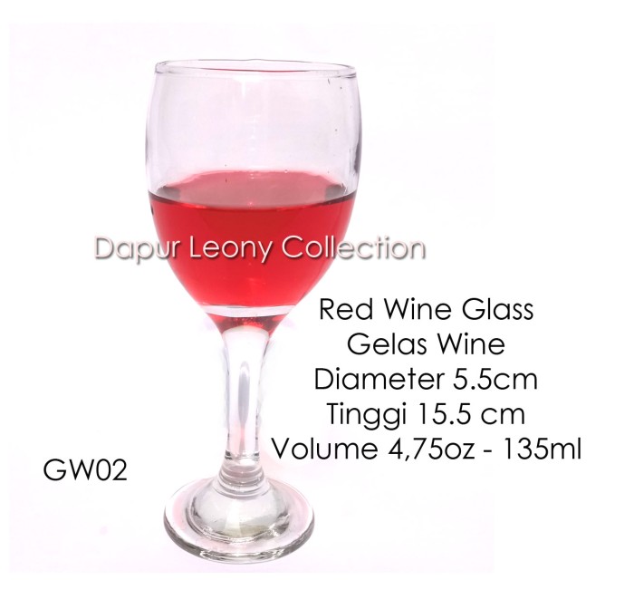 Red Wine Glass / Gelas Wine / Gelas Kaki / Wine Glass GW02 | Lazada