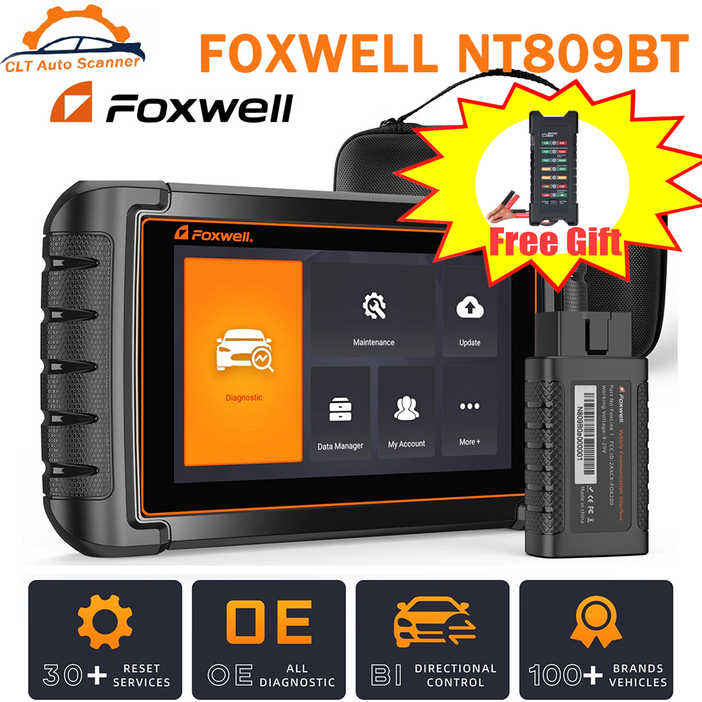 FOXWELL NT809BT OBD2 Bluetooth Scanner Bi-Directional Test CANFD