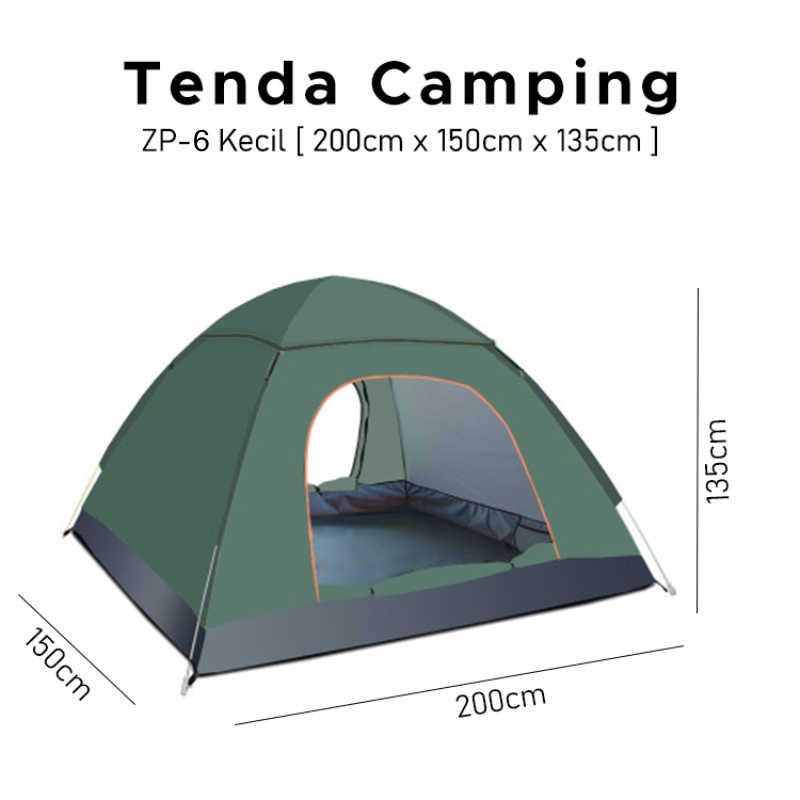 Tenda Camping 2 3 Orang 200 cm x 150 cm Tenda Gunung Tenda Pendaki