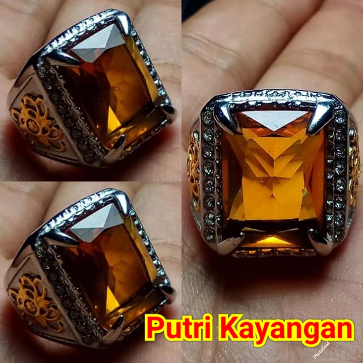 Topaz Kuning, Nilam Merah Jambu dan Subang Menjuntai Berlian (14K) – J