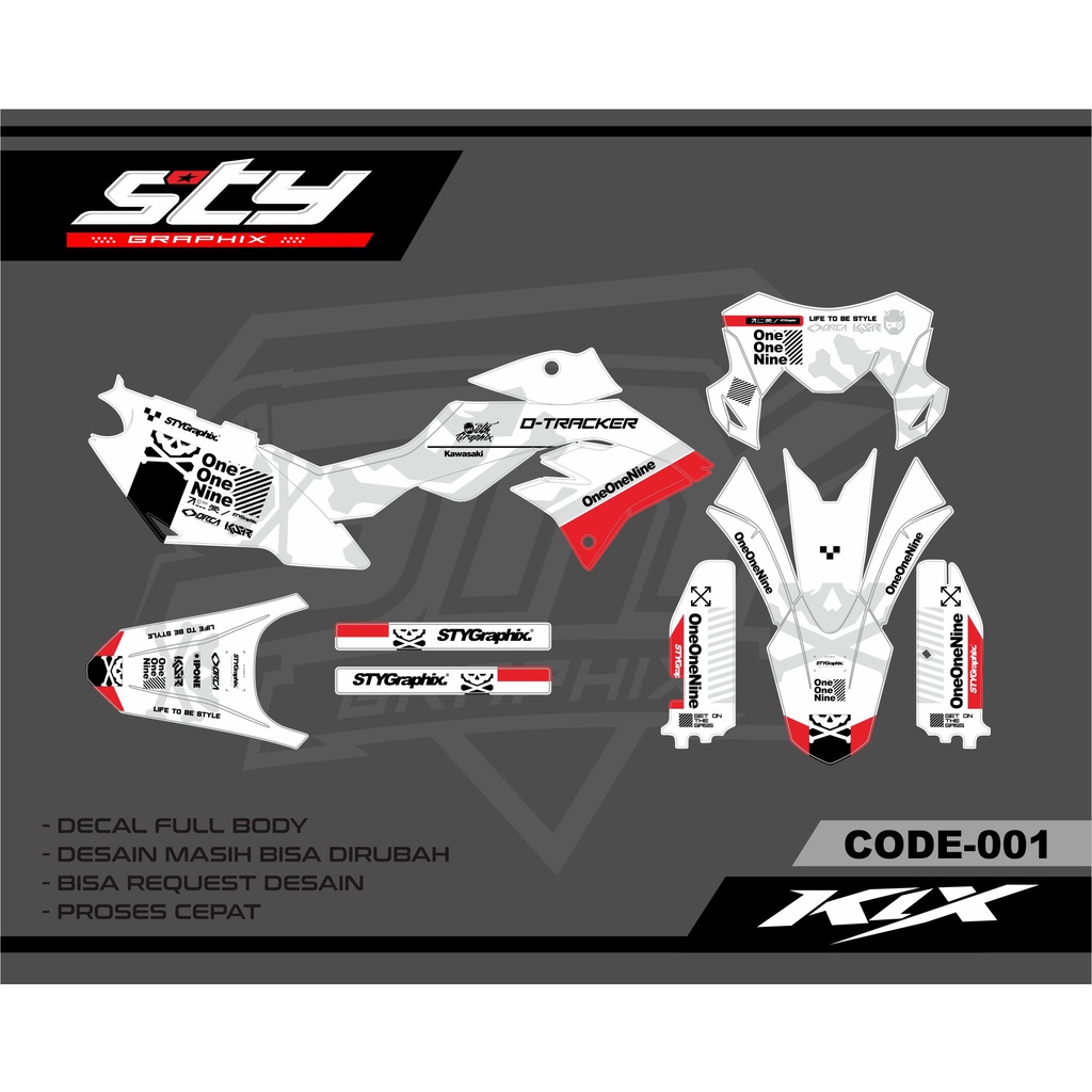 DECAL DTRACKER ONE ONE NINE CUSTOM DESAIN | Lazada Indonesia