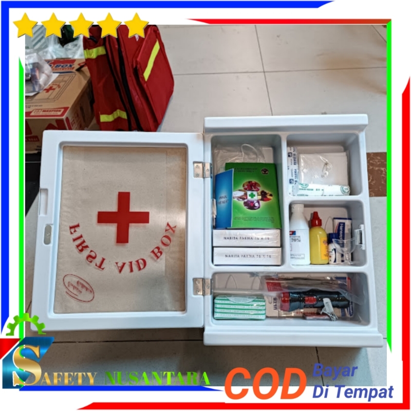 Kotak P3K Dinding Lengkap Isi Tipe B First Aid Box Maspion MC11 