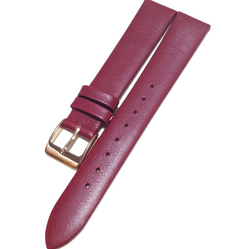 TITUS Produk Asli Jam Tangan sabuk TITUS Tali jam tangan Model Wanita merah 14 16mm lebar jam tangan wanita Rantai tidak ada tekstur