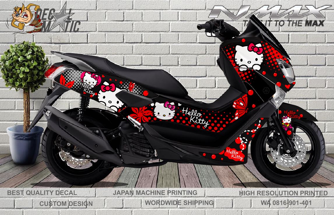 Stiker Full Body Decal Yamaha Nmax 155 Hello Kitty terbaru | Lazada