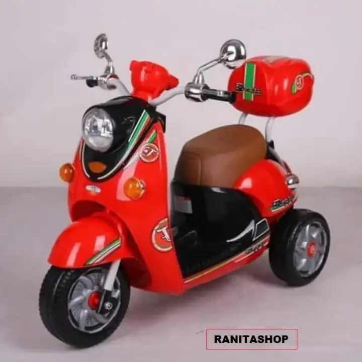 Sepeda Motor Aki Scoopy Mainan Anak Rmb Scoopy M338 Motor Pespa Skuter Anak Lazada Indonesia