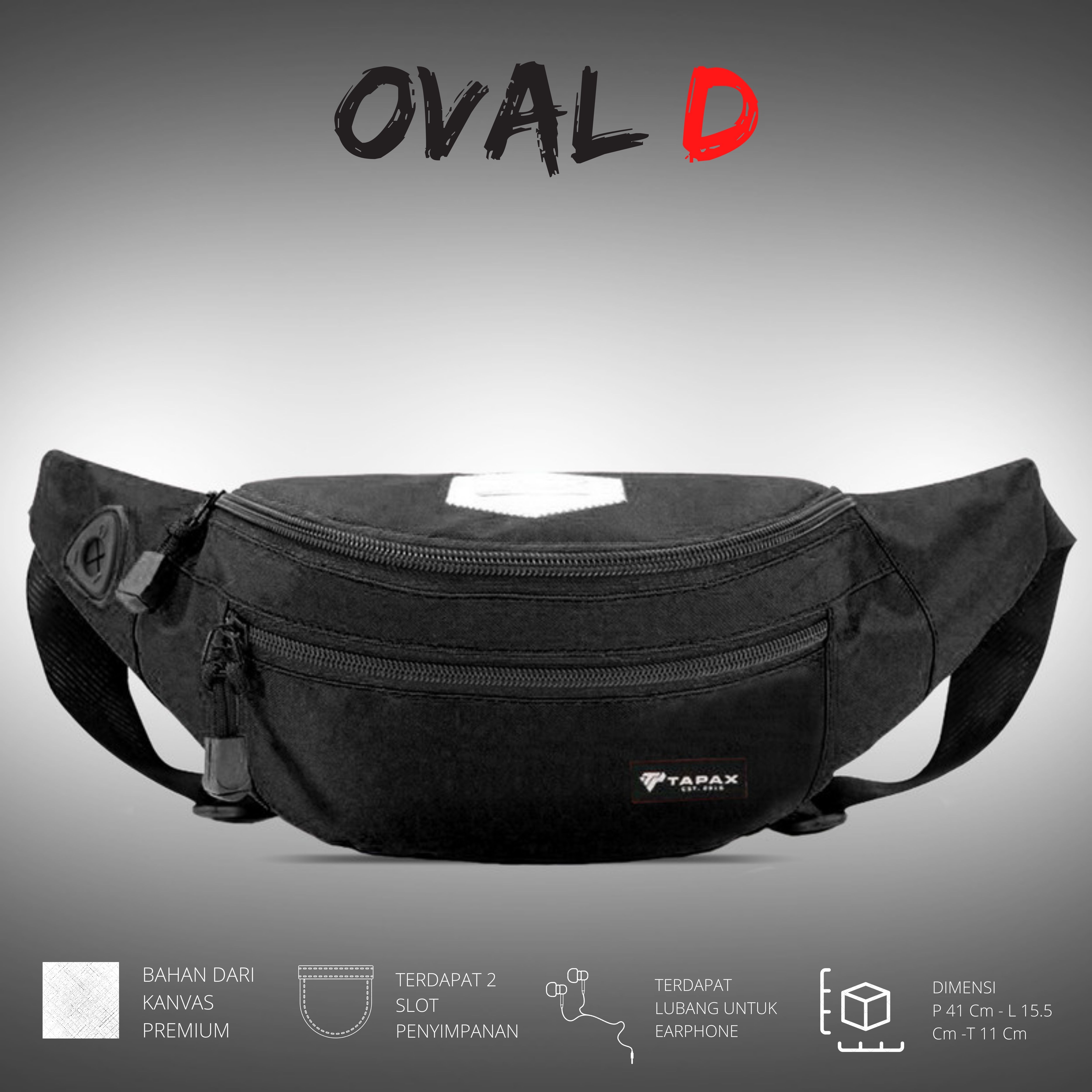 Jual Tas Selempang Waistbag Oval Tapax Original.