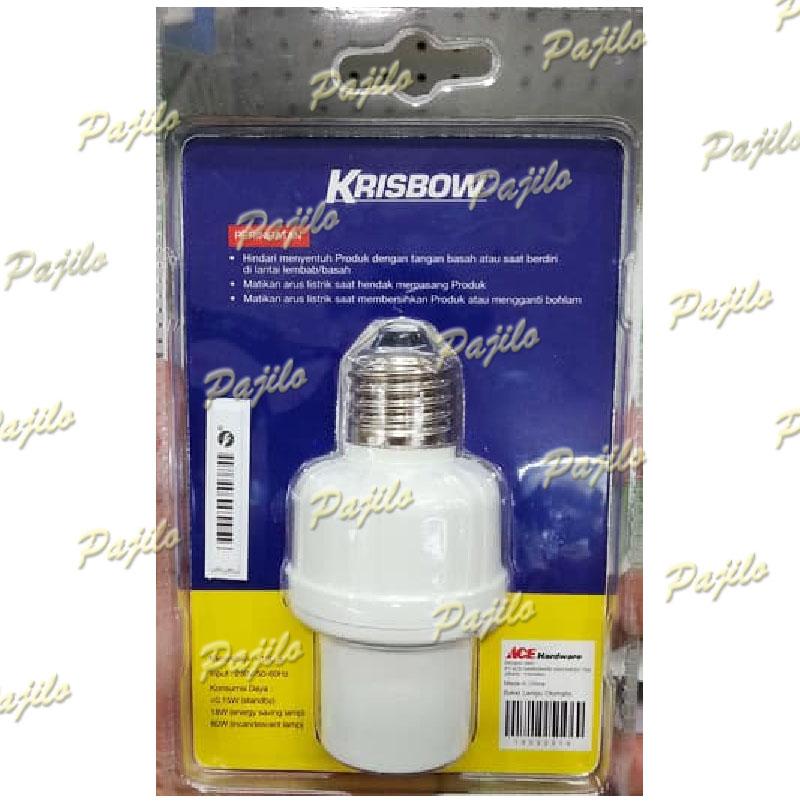 ASLI KRISBOW RUMAH LAMPU FITING E27 SENSOR OTOMATIS SIANG MALAM SINAR CAHAYA Fitting Soket Socket Tempat Lampu SENSOR OTOMATIS KRISBOW