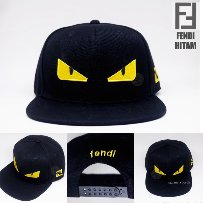 topi SNAPBACK FENDI monster eye logo 